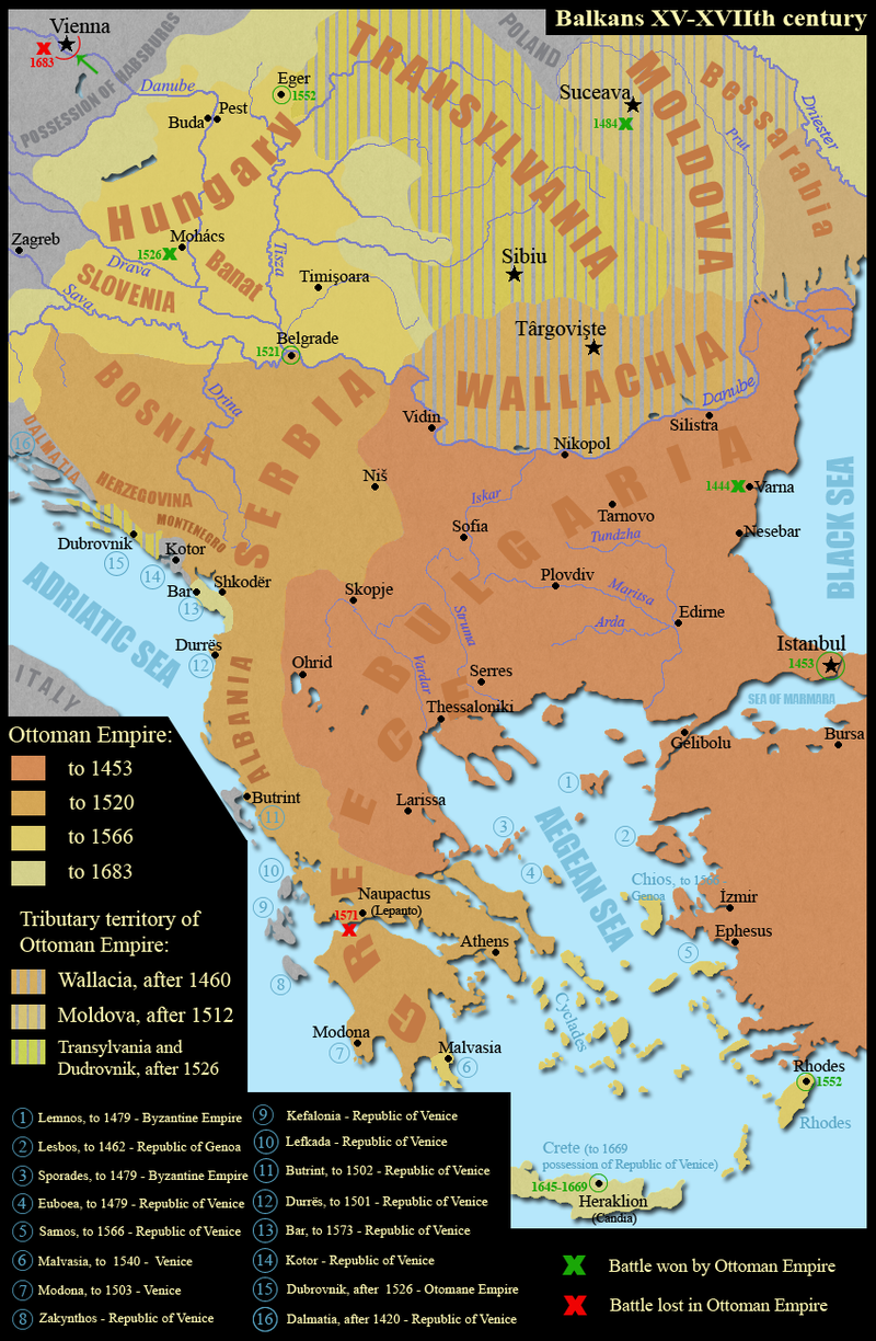 Map of the balkans dracula