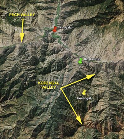 korengal valley topography