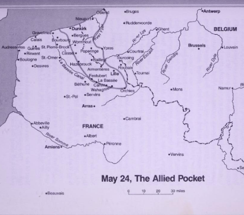 Battle of Dunkirk May 24 Allied pocket early stages